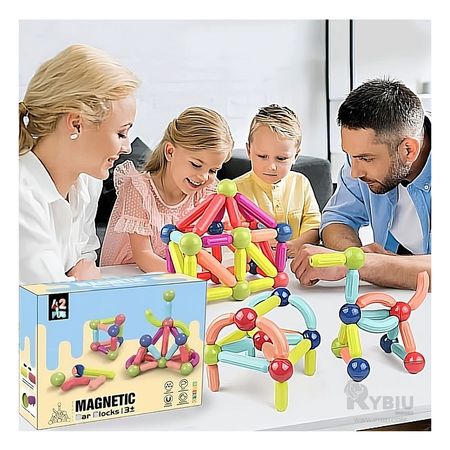 Juego Magnetico de 42 Piezas para Niños Multicolor