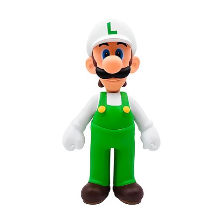 Muñeco Juguete Super Mario Bros - Luigui Modo Fuego 12cm - Nezmun