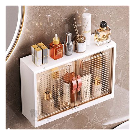 Organizador Ideal para el Baño en Color Blanco Y+Stickers