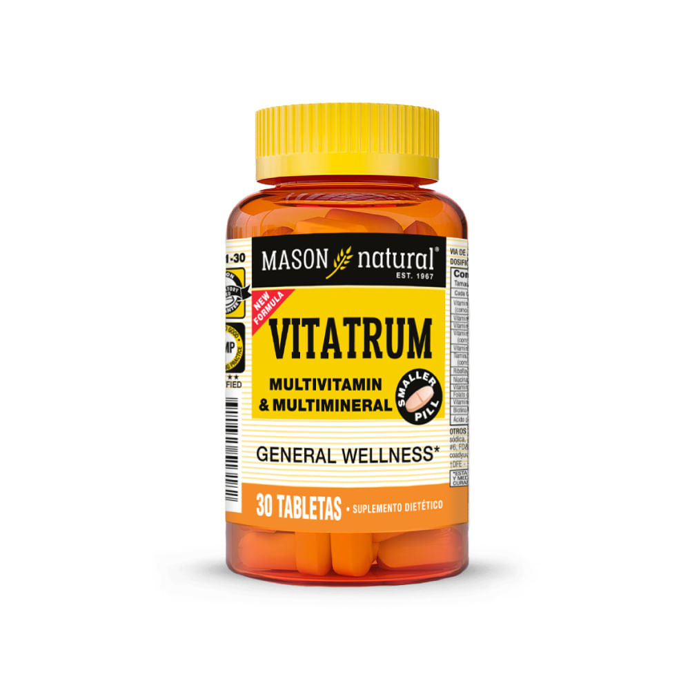 Vitatrum Multivitamínico y Multimineral Mason Natural  30 Tabletas