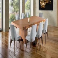 Comedor Dmuebles 8 sillas Britz - Gris claro