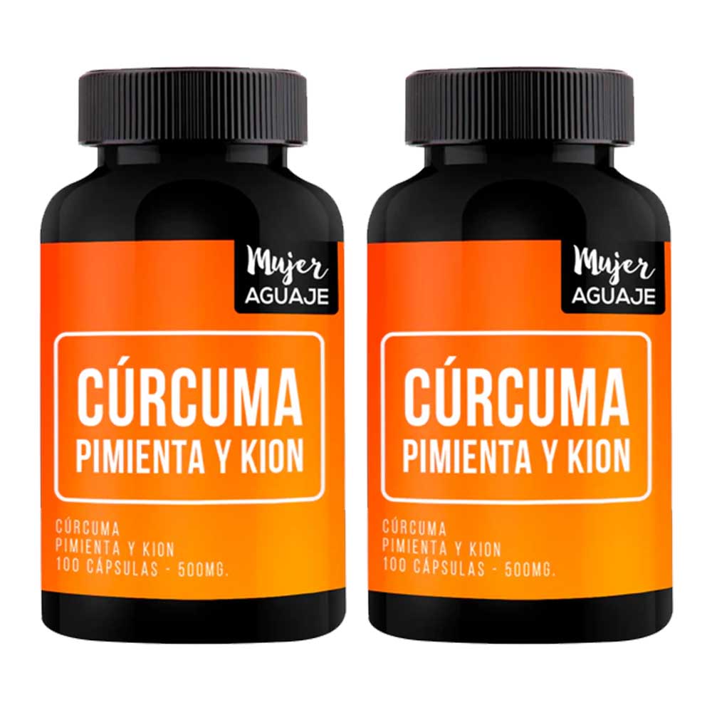 Cúrcuma, Pimienta y Kion 500 mg Mujer Aguaje Pack x 2