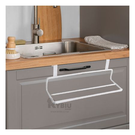 Toallero Colgable para Puerta de Cocina en Color Blanco