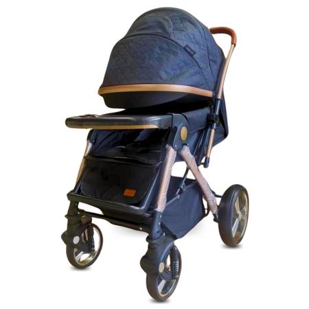 Coche Cuna de Lujo Ciccon con Mango Reversible Negro