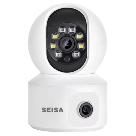 Cámara Smart IP Wifi Doble Lente 360° SEISA Intercomunicador de Voz IPC-ZAS05