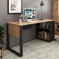 Escritorio Moderno Awayuki Marron y Negro R&R MUEBLES