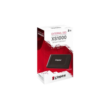 Unidad de estado sólido Pórtatil Kingston XS1000 SXS1000/2000G - Externo - 2TB - Negro