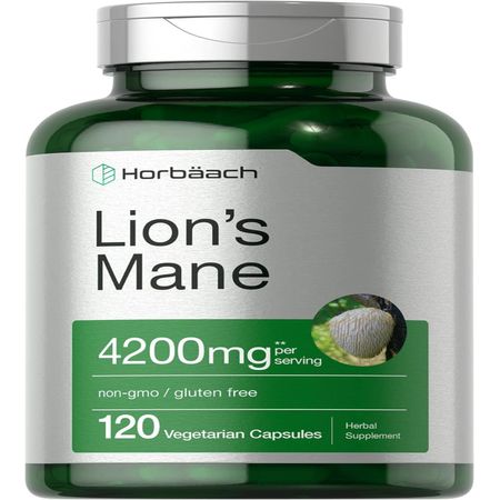 Hongo Melena De Leon Horbaach Lions Mane 4200mg 120 Capsulas