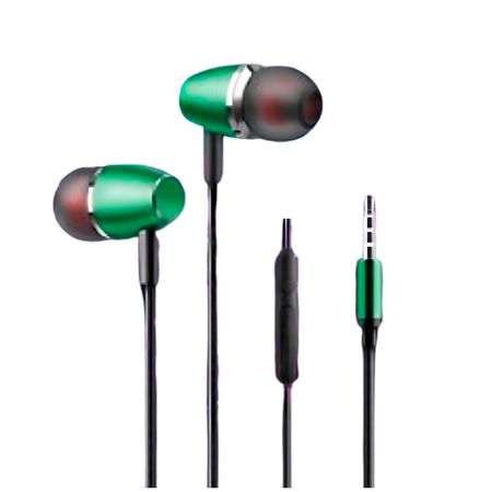 Audífonos S872 Earphone con Micrófono | Verde