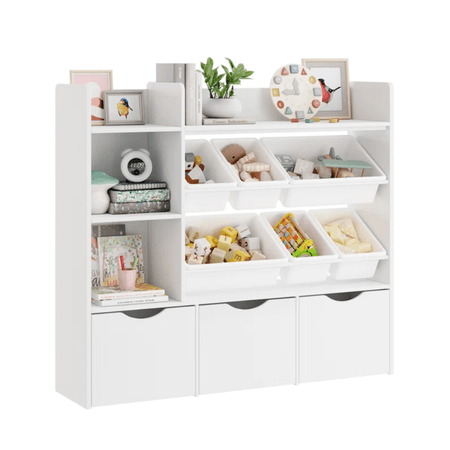 Estante Organizador Librero Juguetero Infantil Ritsu Blanco Muebles Bonno