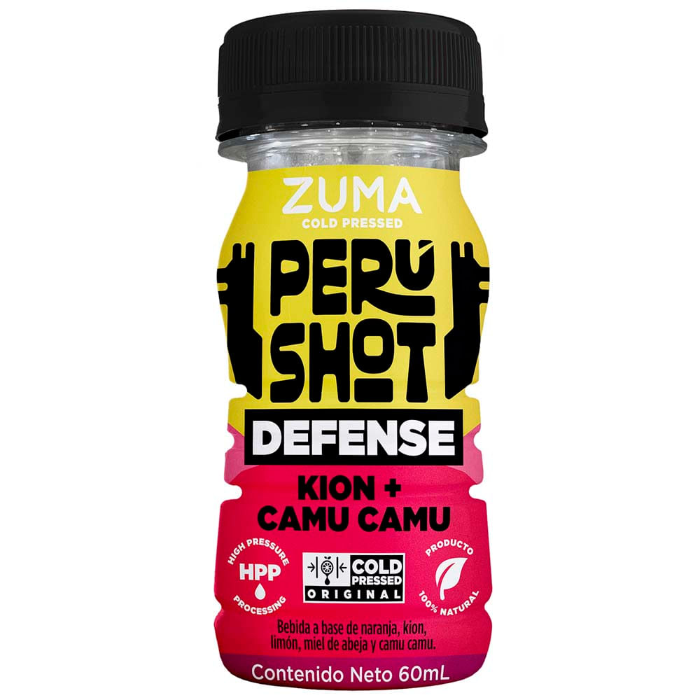 Jugo Cold Pressed Perú Shot Defense ZUMA Botella 60ml