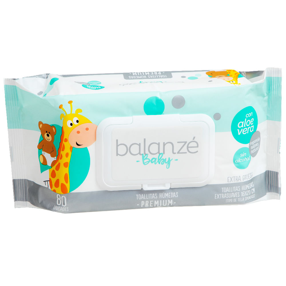Toallitas Húmedas BALANZÉ BABY Premium Paquete 80un