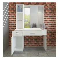 Tocador Alto TU MESITA Nuria color Blanco 2 cajones 1 puerta