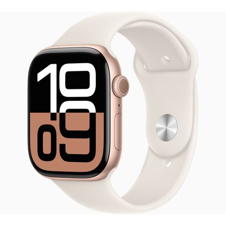 Apple Watch Series 10 Aluminio (GPS + Celular) 46 mm SM - Oro Rosa Sport Band Star Light