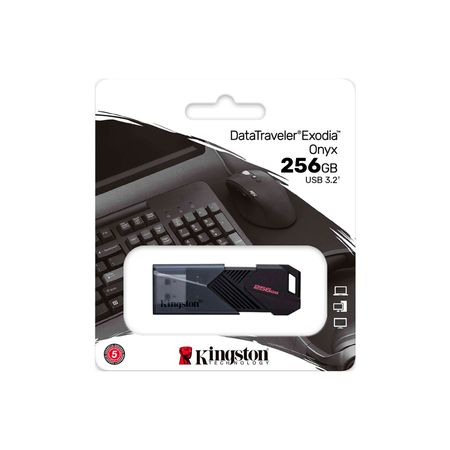 Unidad flash Kingston DataTraveler Exodia DTXON - 256GB - USB 3.2 (Gen 1) Tipo A - Negro mate