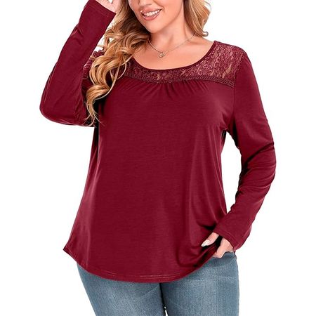 Blusa Manga Larga Zyfmaily Color Vino Tinto Para Mujer - Nezmun Talla 2X Blusa Manga Larga Zyfmaily Color Vino Tinto Para Mujer - Nezmun