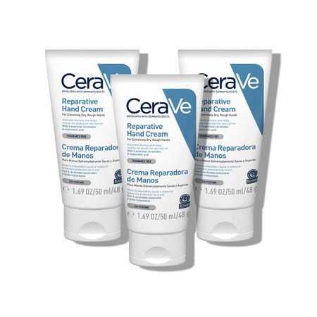 Crema Hidratante Cerave Reparadora de Manos 50ml 3 Unidades