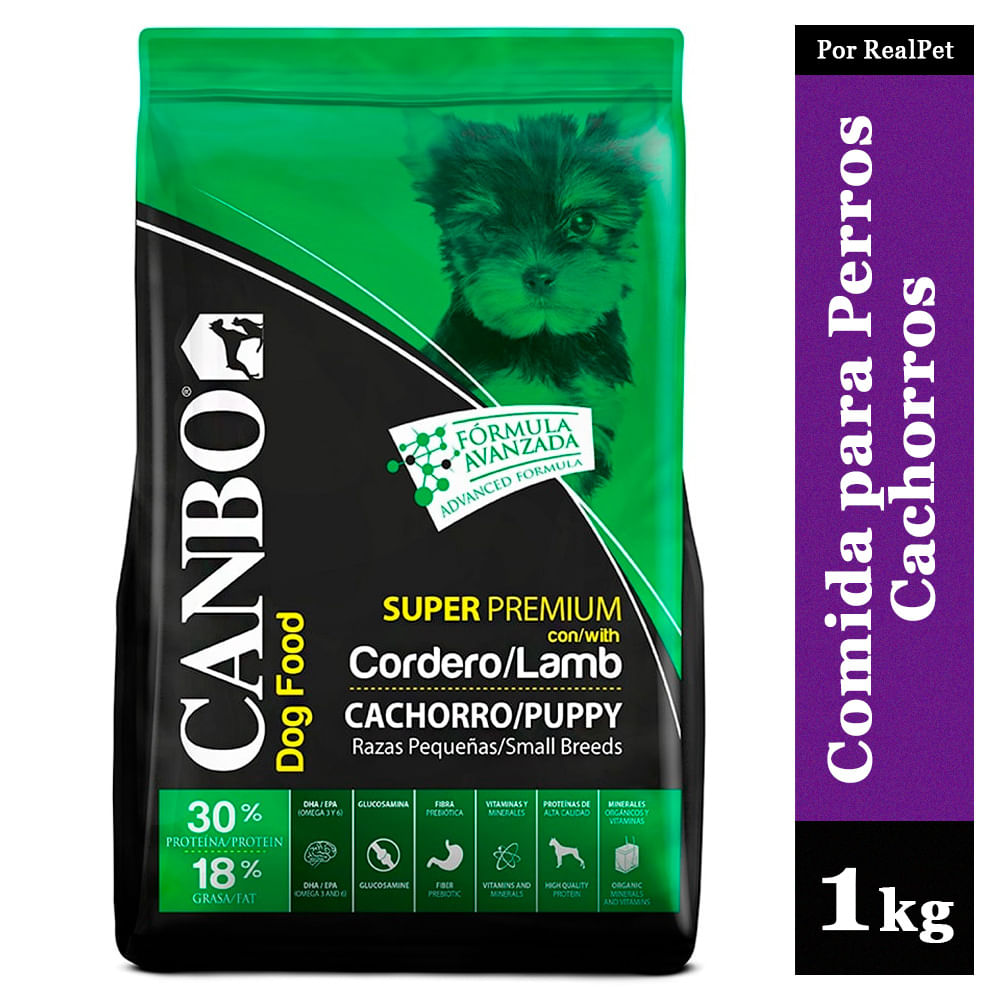 Comida para Perros Cachorros Pequeños Canbo Cordero 1 kg
