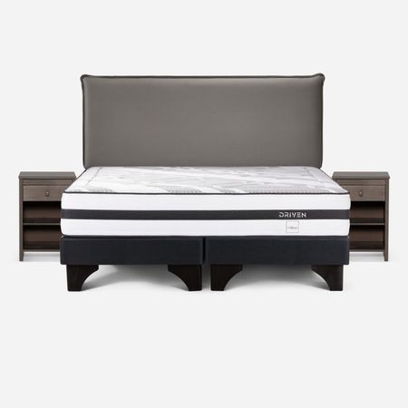 Cama Rosen Eur Driven King Maurice + 2 Velador Gris