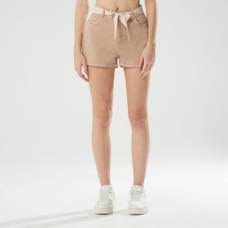 Short Mujer Paper Belt Hypnotic BEIGE 28