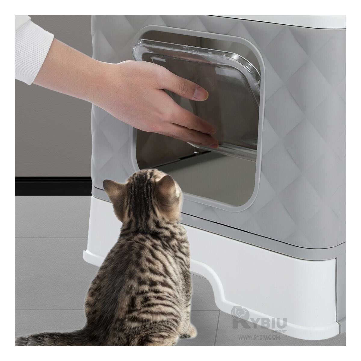 Contenedor de Residuos para Gato Plomo Y+Post-it adhesivos