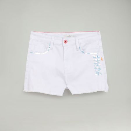 Short Para Teen Niña Zubito Drill Lente ZU-SH DRILL LENTE-V5-PV25 BLANCO 14