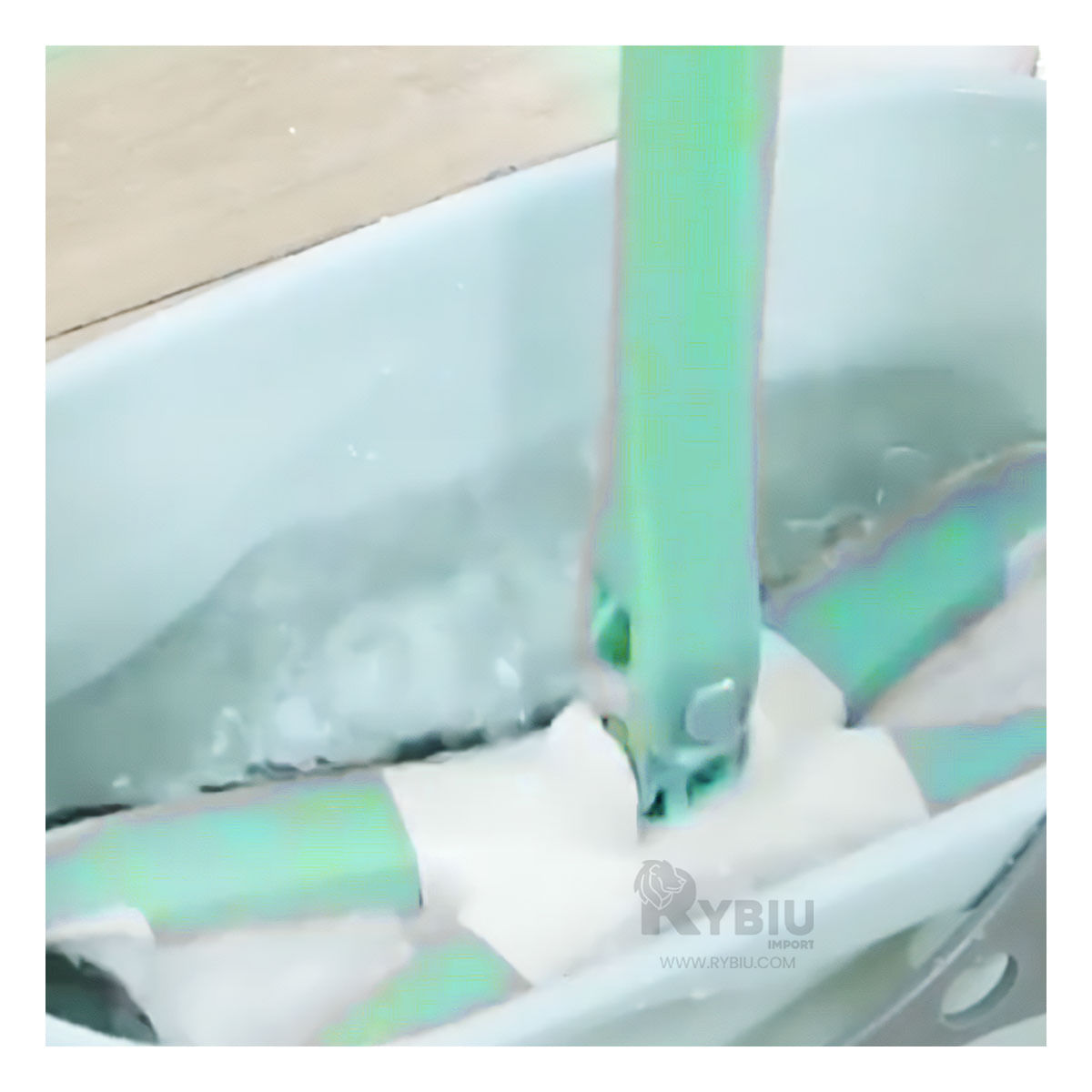 Trapeador Mango Regulable Mariposa en Verde Y+Stickers