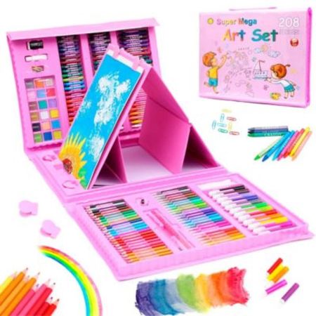 Mega Set de arte y Dibujo 208 Pzs para Niños