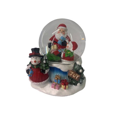 Adorno De Navidad Bola De Nieve Santa Muñeco 6.5 Cm Kaz Home