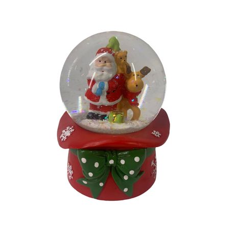 Adorno De Navidad Bola De Nieve Santa 6.5 Cm Kaz Home