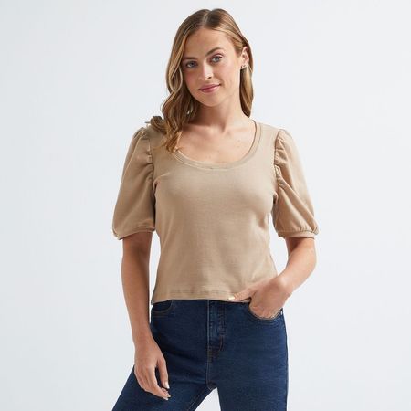 Polo Mujer Globo Amc  BEIGE M