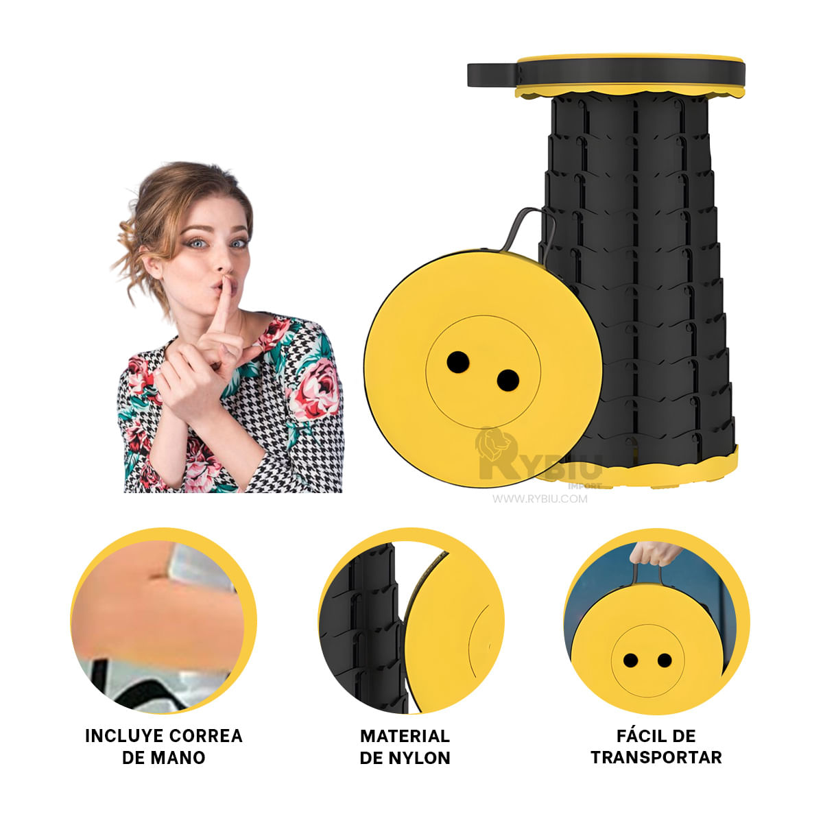 Butaca Ligera con 1 Seguro Amarillo Y+Post-it adhesivos