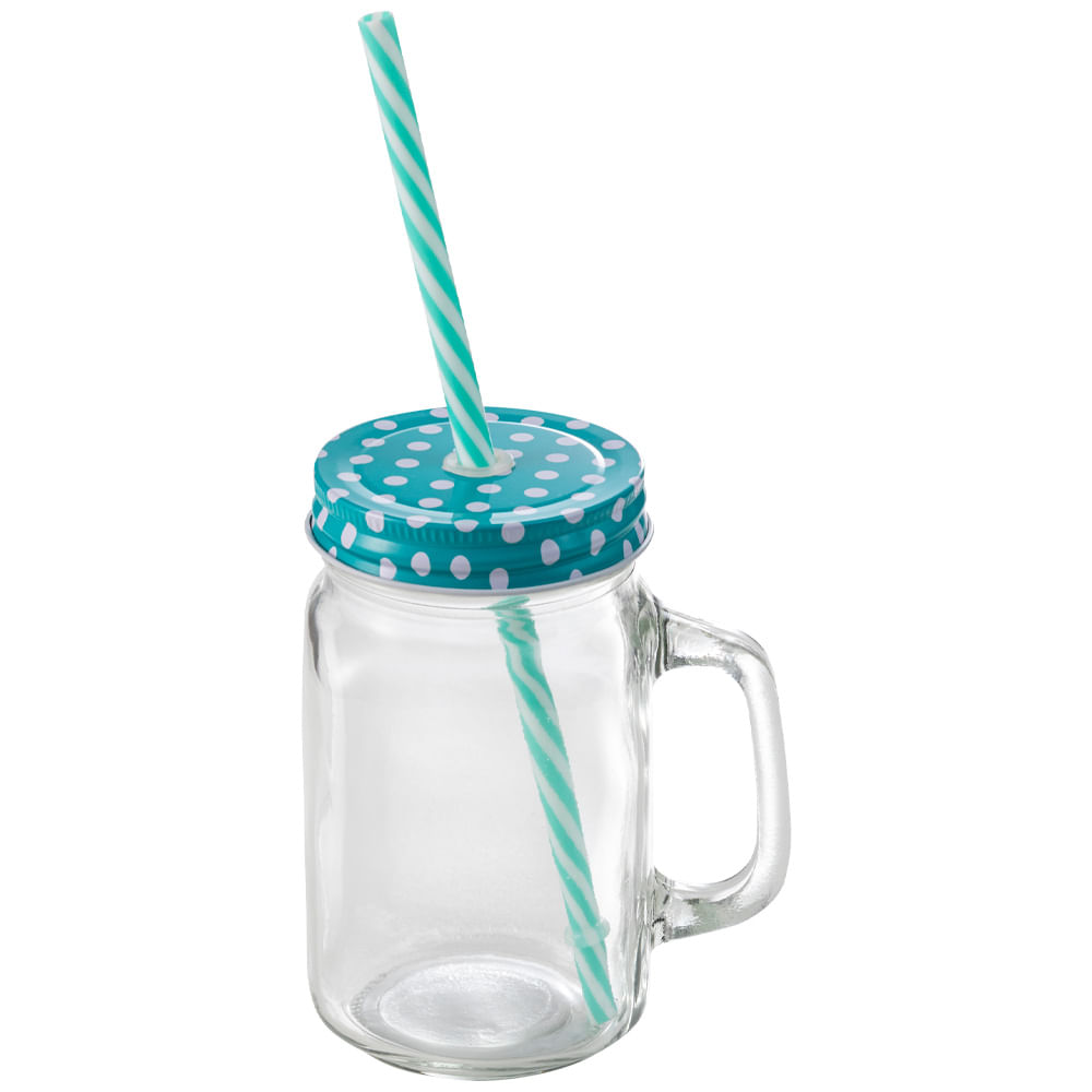 Mason Jar DECO HOME 500ml c/Tapa Colores Varios