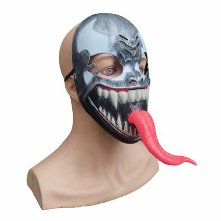 MÁSCARA DE VENOM CON LENGUA DE PLÁSTICO IMPORTADO