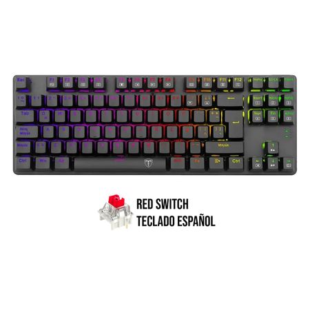 Teclado T-Dagger BORA BLACK RGB T-TGK315-RD-SP RED SWITCH