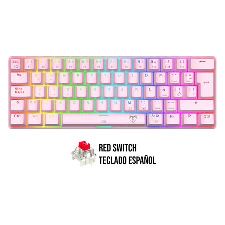 Teclado T-Dagger ARENA RGB T-TGK321P-RGB-SP PINK RED SWITCH