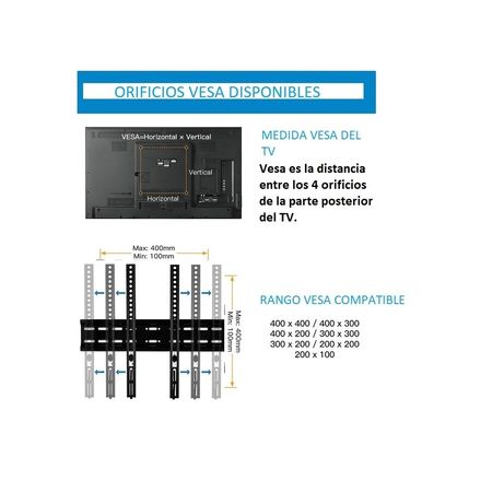 Rack TV Led Smart 32 a 65 Pulgadas Expo Rack FPC65 Soporte Móvil Brazo Doble