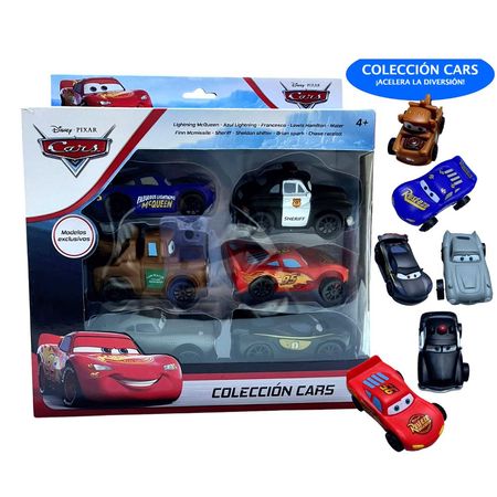 Set de Coches Vehículos  A Friccion Pixar Cars 6 Pcs