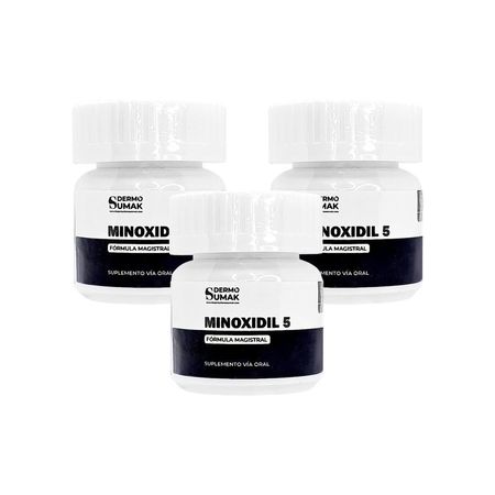 Minoxidil 5Mg Derma Prex 60 Caps 3 Unidades