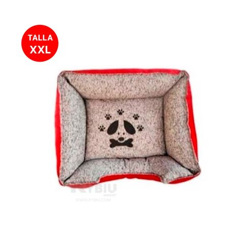 Cama Pet Comoda en Color Rojo de Talla XXL Y+Stickers