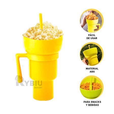 Contenedor Duo para Aperitivos Amarillo Y+Post-it adhesivos