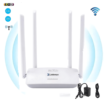 Router Amplificador Repetidor de Wifi Internet 300Mbps 4 Puertos LAN