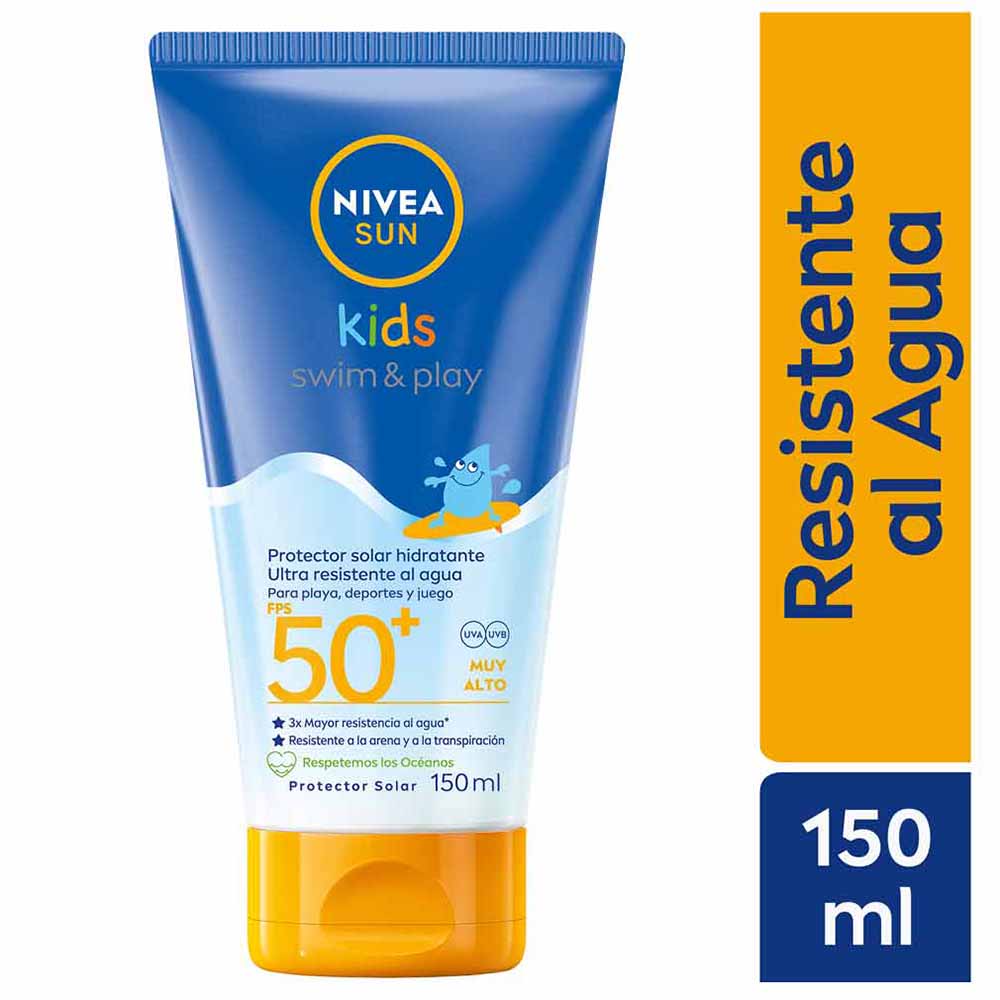 Bloqueador NIVEA Kids Loción Swim & Play FPS 50 Tubo 150ml