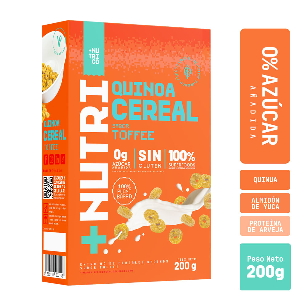Cereal de Quinua Toffee +NUTRI Co Caja 200g