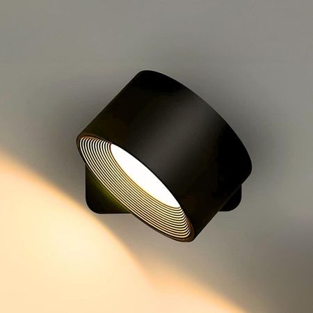 Lámpara Led de Pared Negra Magnética y Recargable HogarMás