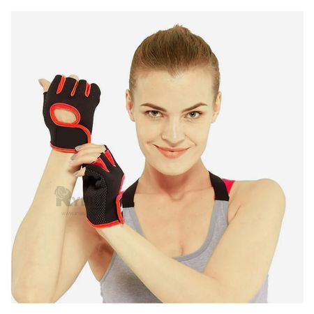 Guantes Deportivos Estandar de Neopreno en Color Rojo