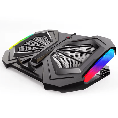 Cooler Laptop Gamer Rgb con 2 Ventiladores 4 Niveles de Altura YL-017