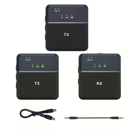 Micrófono Inalámbrico Lavalier Dual 2 en 1 Tipo C Micrófono 2.4G SX9