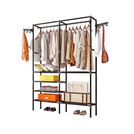 Ropero Perchero Organizador Armario Closet Armable 2 Cuerpos