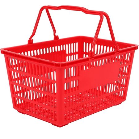 Cesta de Compras Plastico 25 Litros Canastilla Roja